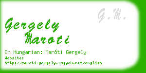 gergely maroti business card